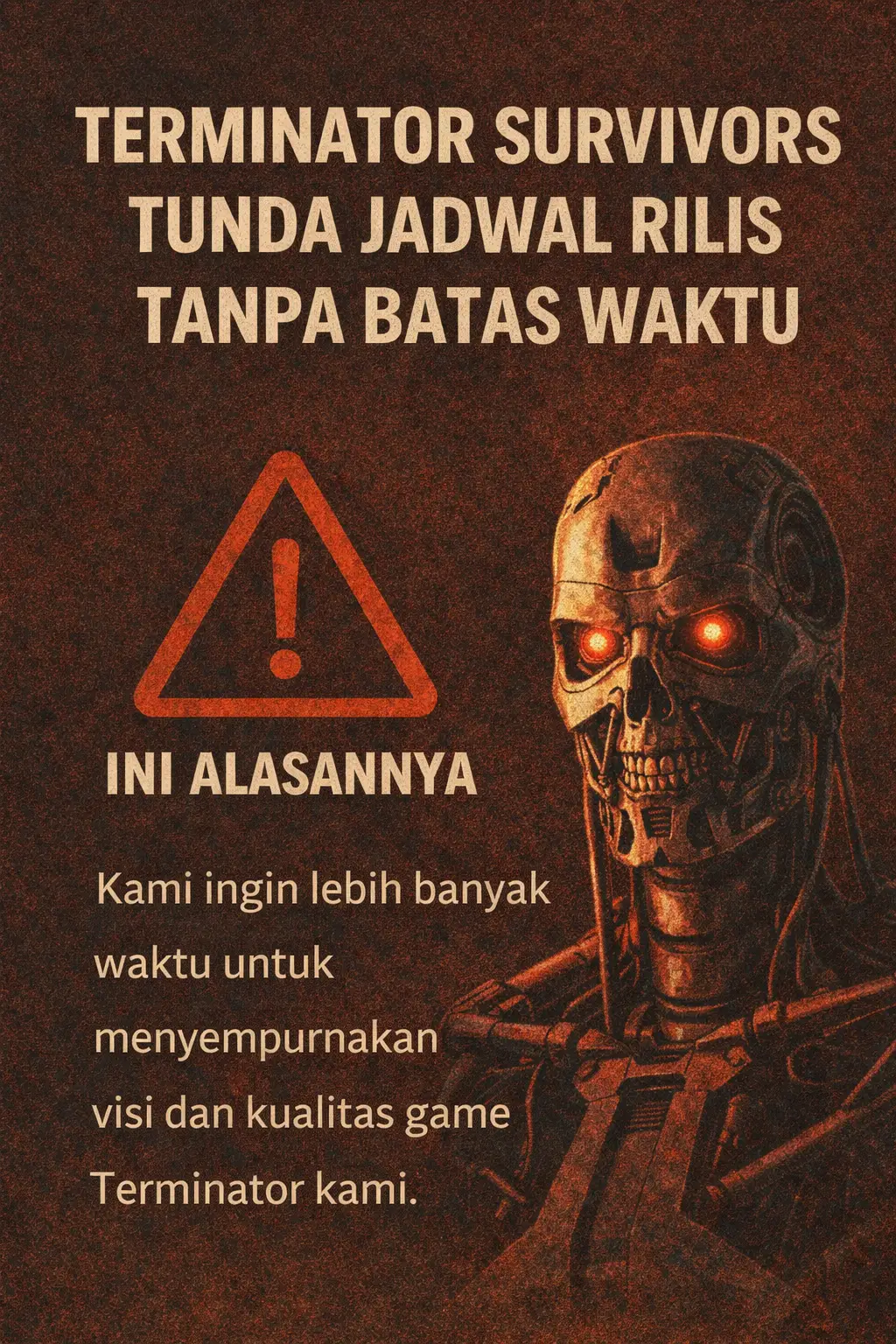 Terminator Survivors Tunda Jadwal Rilis Tanpa Batas Waktu, Ini Alasannya