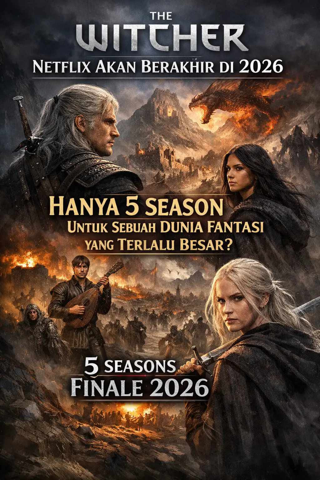 The Witcher Netflix Akan Berakhir di 2026, Hanya 5 Season untuk Sebuah Dunia Fantasi yang Terlalu Besar