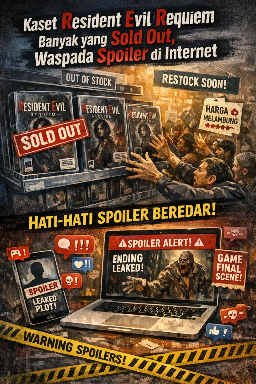 Stop Judi Online, Kaset Resident Evil Requiem Sudah Banyak yang Sold Out, Waspada Spoiler di Internet