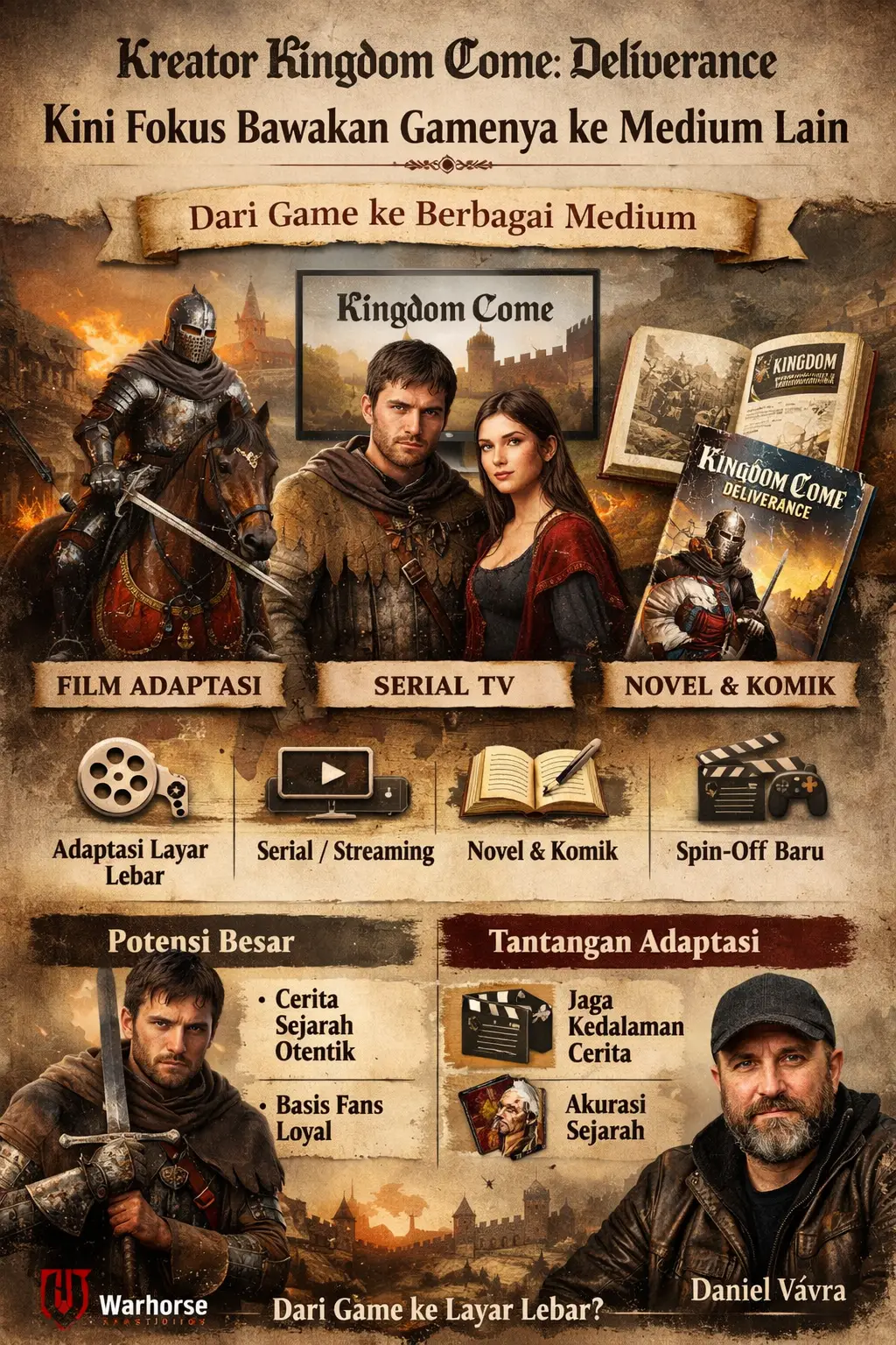 Stop Judi Online, Kreator Kingdom Come Deliverance Kini Fokus Bawakan Gamenya ke Medium Lain